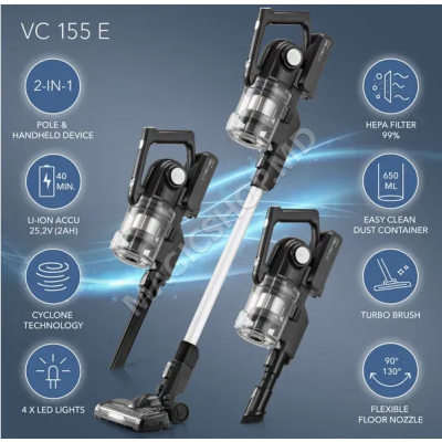 Портативный пылесос (черный) TROTEC VC155E